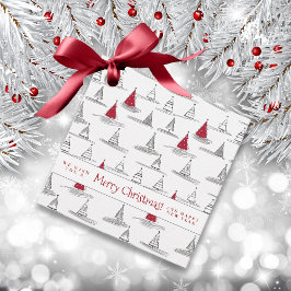 Rode Kerstboom Patroon#5 ID1009 Bedankjes Labels