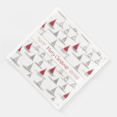 Rode Kerstboom Patroon#5 ID1009 Servet (Hoek)