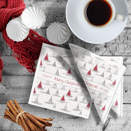 Rode Kerstboom Patroon#5 ID1009 Servet