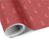 Rode Kerstboom Patroon Cadeaupapier (Rol Hoek)