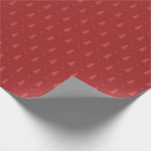 Rode Kerstboom Patroon Cadeaupapier (Hoek)