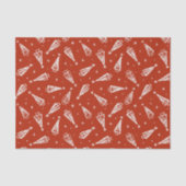 Rode Kerstboom Patroon Vakantiewrap Tissuepapier (Voorkant)
