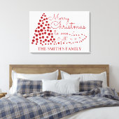 Rode kerstboom, persoonlijke familienaam Canva Canvas Afdruk (Insitu (Slaapkamer))