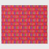 Rode Kerstboom Pop Art   Cadeaupapier (Vlak)