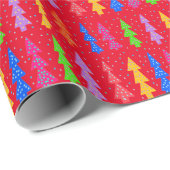 Rode Kerstboom Pop Art   Cadeaupapier (Rol Hoek)