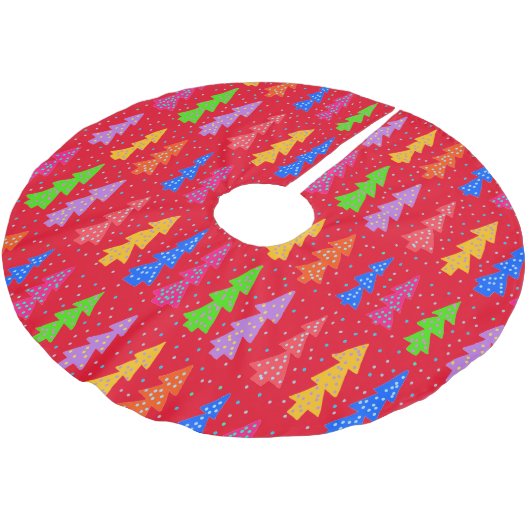 Rode Kerstboom Pop Kunst Kerstboom Rok (Gekanteld)