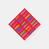 Rode Kerstboom Pop Kunst Servet (Hoek)