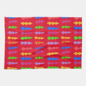 Rode Kerstboom Pop Kunst Theedoek (Horizontaal)