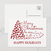 Rode kerstboom, Prettige feestdagen vakantiewagen (Voorkant / Achterkant)