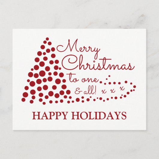 Rode kerstboom, Prettige feestdagen vakantiewagen (Voorkant)