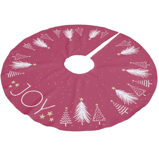 Rode kerstboom rok gouden sterren (Gekanteld)