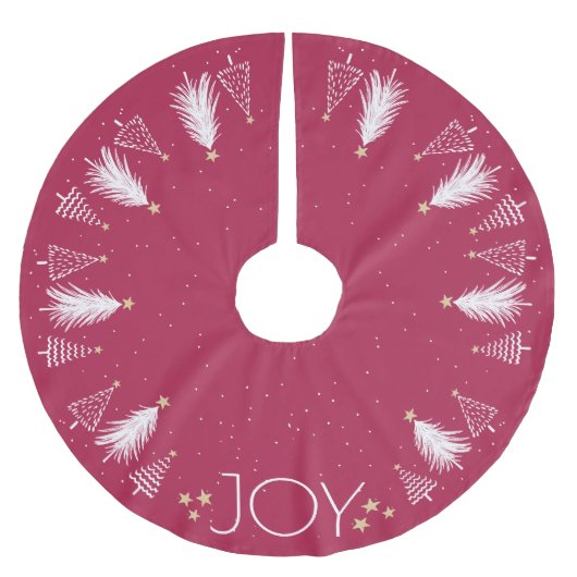 Rode kerstboom rok gouden sterren (Voorkant)