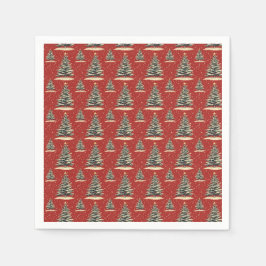  rode kerstboom servet