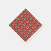  rode kerstboom servet (Hoek)