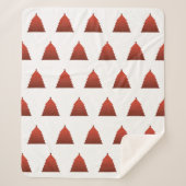 Rode Kerstboom Sherpa Deken (Voorkant)