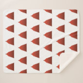 Rode Kerstboom Sherpa Deken (Voorkant (horizontaal))