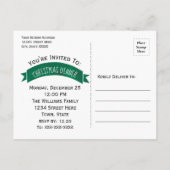 Rode  kerstboom sparen de Datum Aankondigingskaart (Achterkant)