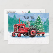 Rode kerstboom sparen de Datum Briefkaart (Voorkant / Achterkant)