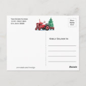 Rode kerstboom sparen de Datum Briefkaart (Achterkant)