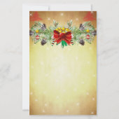 Rode kerstboom sterft gouden lampjes briefpapier (Achterkant)