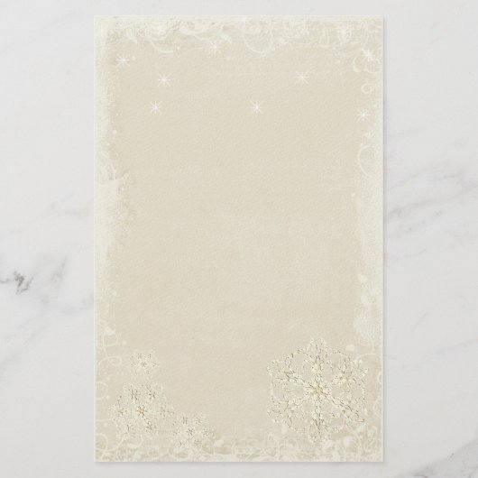 Rode Kerstboom Sterren Snowflake Garland Briefpapier (Achterkant)