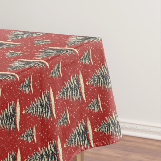  rode kerstboom tafelkleed (Voorbeeld)