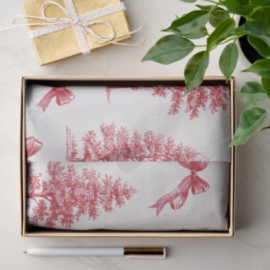  rode kerstboom tissuepapier (Geschenk)