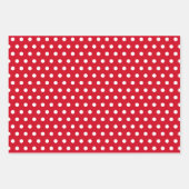Rode kerstboom, vrachtwagen Burlap Polka Dots Stri Inpakpapier Vel (Voorkant 2)