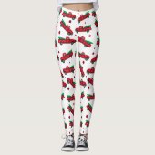  rode kerstboom vrachtwagen Leggings (Voorkant)