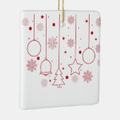 Rode kerstboomdecoraties keramisch ornament (Rechts)