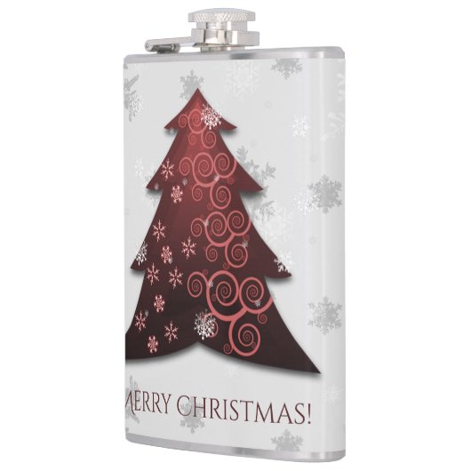 Rode kerstboomkolf heupfles (Links)