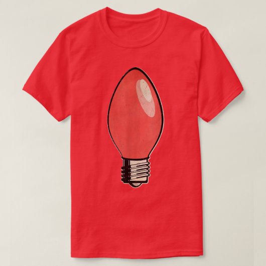 rode kerstboomlamp t-shirt (Design voorkant)