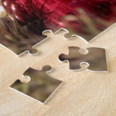 rode kerstboomornament festief legpuzzel (Zijkant)