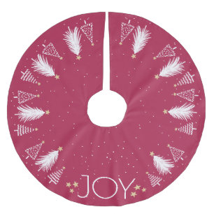 Rode kerstboomzoom met gouden sterren kerstboom rok