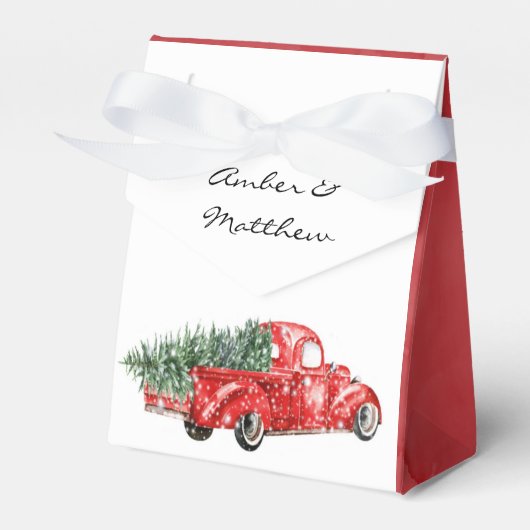  rode kerstbruiloft voor kerstbruiloft bedankdoosjes (Voorkant Zijde)