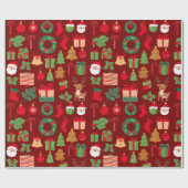 Rode Kerstcadeau Alles Cadeaupapier (Vlak)