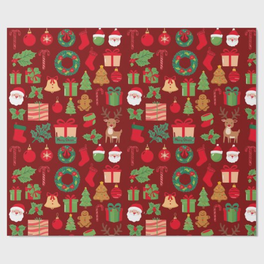 Rode Kerstcadeau Alles Cadeaupapier (Vlak)