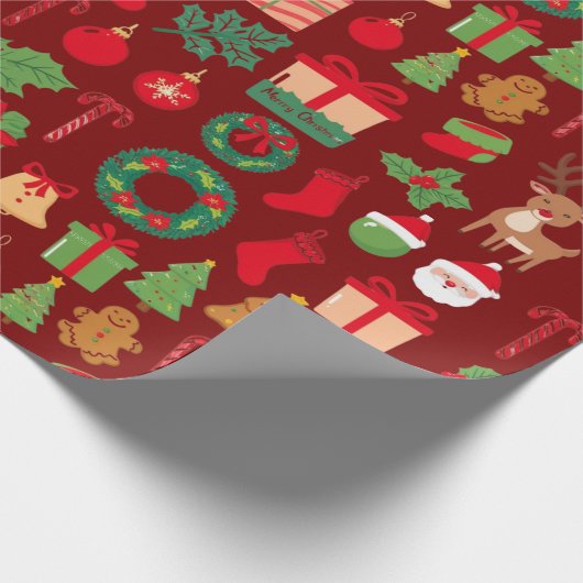 Rode Kerstcadeau Alles Cadeaupapier (Hoek)