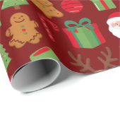 Rode Kerstcadeau Alles Cadeaupapier (Rol Hoek)