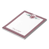 Rode kerstcadeau gepersonaliseerd notitieblok (Linkerzijde)