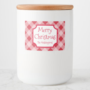 Rode kerstcadeau Tags Jar Stickers Labels