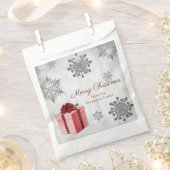 Rode kerstcadeau voor feestmaal bedankzakje (Geknipt)