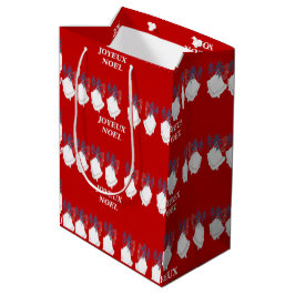 Rode Kerstcadeautas met Kerstklokken Medium Cadeauzakje