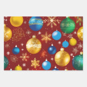 Rode kerstcadeauverpakking – klassieke vakantie-ic inpakpapier vel (Voorkant)