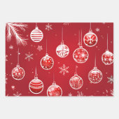 Rode kerstcadeauverpakking, vakantie Design Inpakpapier Vel (Voorkant 2)