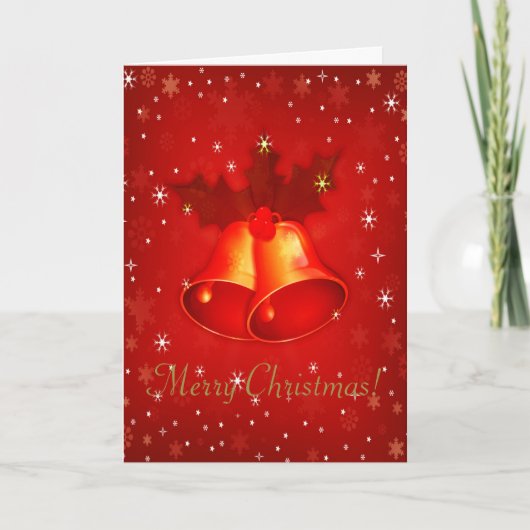 Rode kerstcellen met gepersonaliseerde groeten feestdagen kaart (Voorkant)
