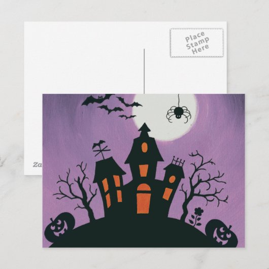 Rode kerstdecoratie Joy Feestdagenkaart (Voorkant / Achterkant)