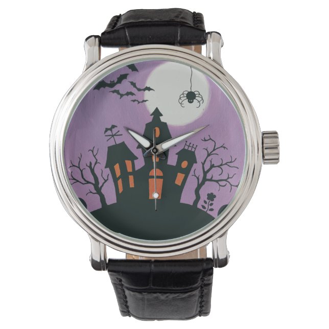 Rode kerstdecoratie Joy Horloge (Voorkant)