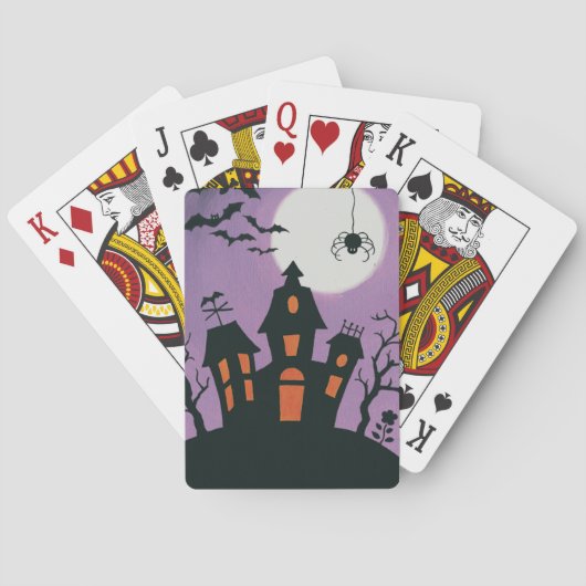 Rode kerstdecoratie Joy Speelkaarten (Achterkant)