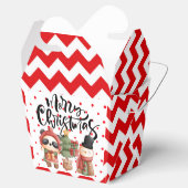 Rode kerstdoos bedankdoosjes (Geopend)